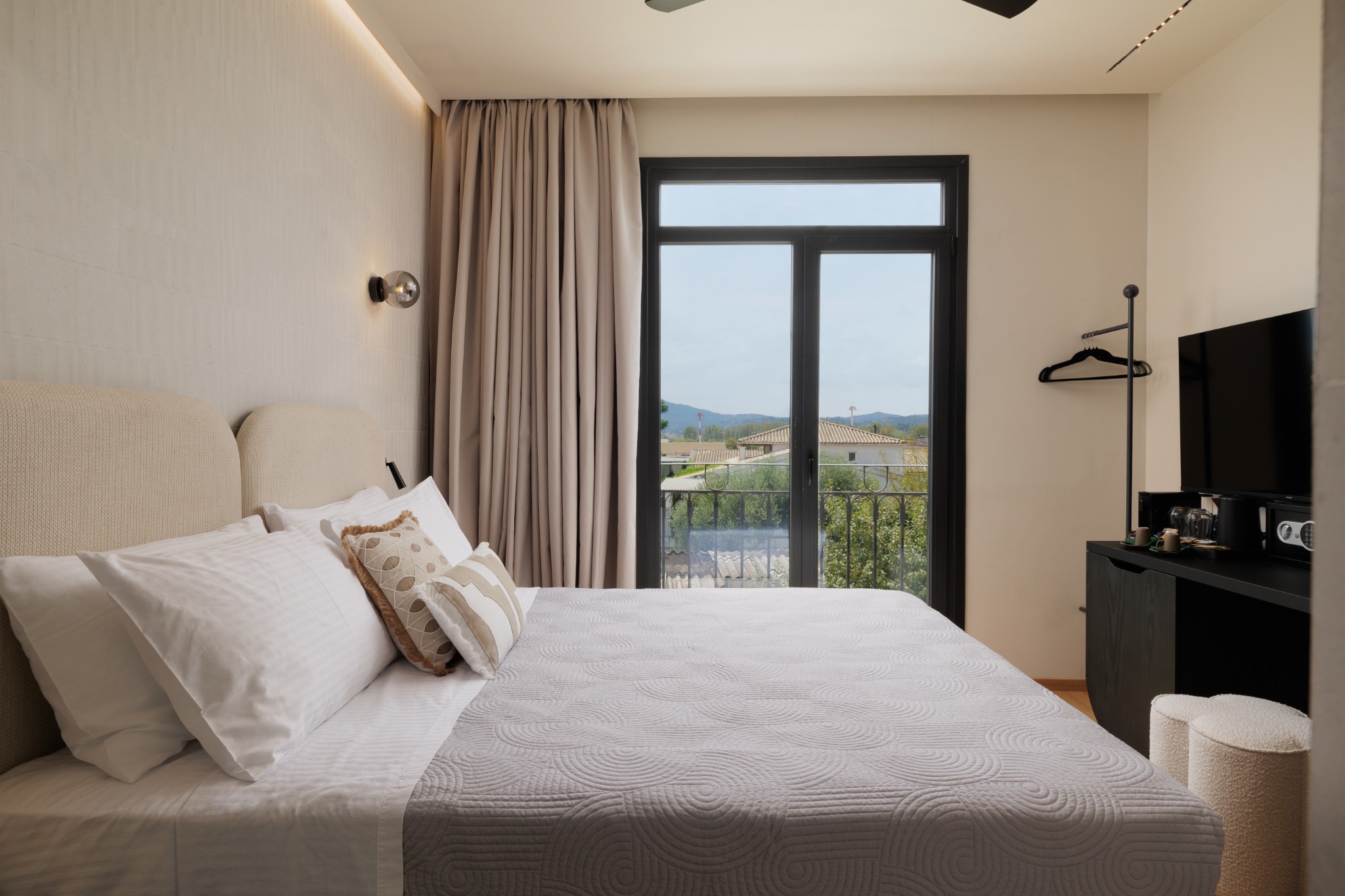 View with aircraft in the distance